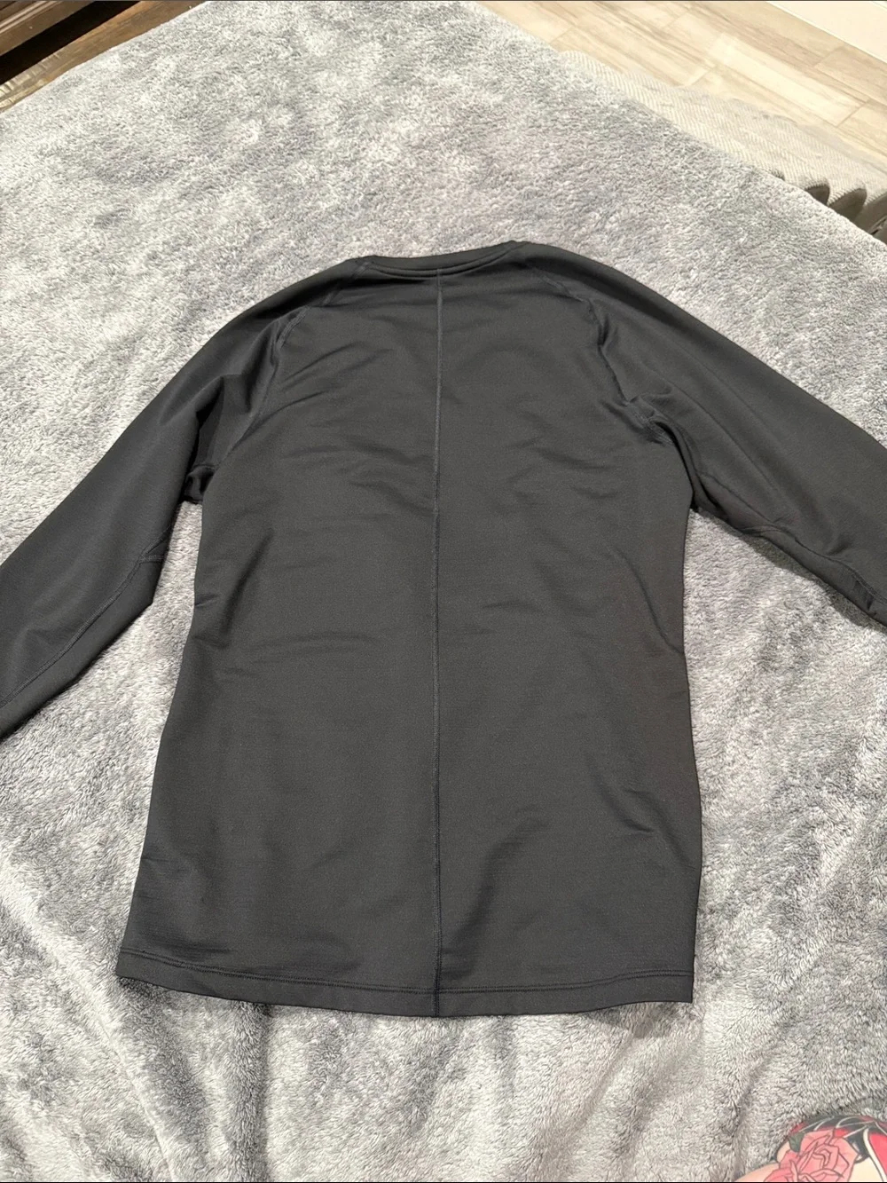 Men’s Nike Black Long-Sleeve Dri-FIT Compression Top with White Swoosh